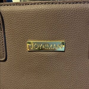 Joy & Iman Brown Leather Laptop Bag